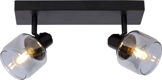 Lucide BJORN - Plafondspot (Plafondlamp) - 2xE14 - Zwart Tweede kans