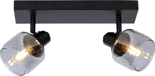 Lucide BJORN - Plafondspot (Plafondlamp) - 2xE14 - Zwart Tweede kans