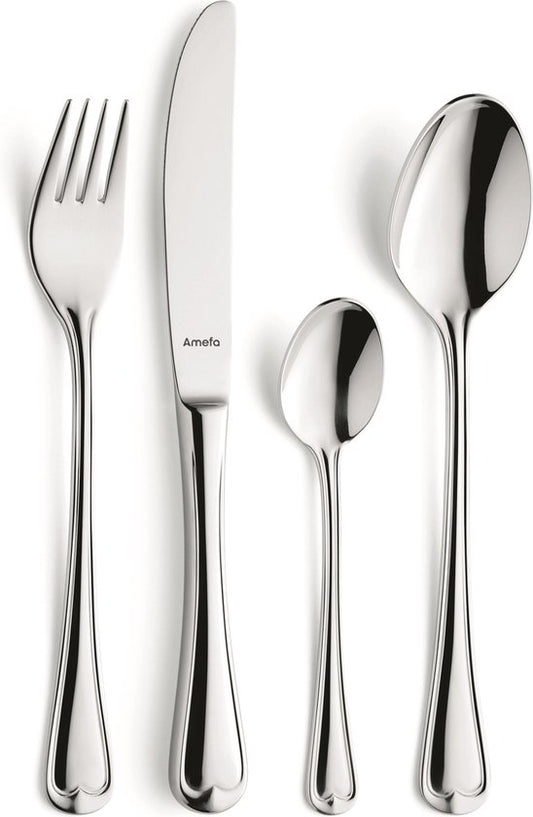 Amefa - Bestekset Elegance - 24-Delig - 6 persoons - 18/10 - Vaatwasmachinebestendig - Zilverkleurig - 6 personen