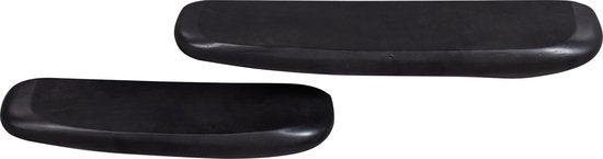 WOOOD Rock Wandplank - Aluminium - Zwart - 7x50x13