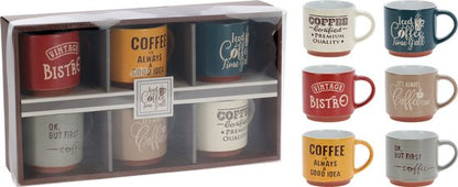 Siaki Koffiemokken - set van 6x stuks
