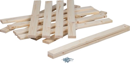 WOOOD Lattenrol Bodem - Inclusief Bevestigingsmateriaal - Hout - 200x90 cm cm