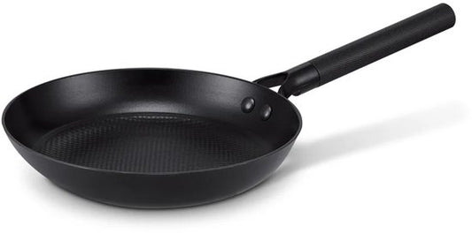Brabantia Patron Koekenpan Non-Stick - Ø 24 cm –100% PFAS-Vrije Antiaanbaklaag –luxe Design Alu handgreep -Geschikt voor Inductie - 100% Gerecycled geperst ijzer– Zwart
