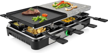 Tristar Gourmetset - RA-2747 - 1400W - Bakplaat 8 personen - 5-in-1 steengrill - Incl 8 pannetjes