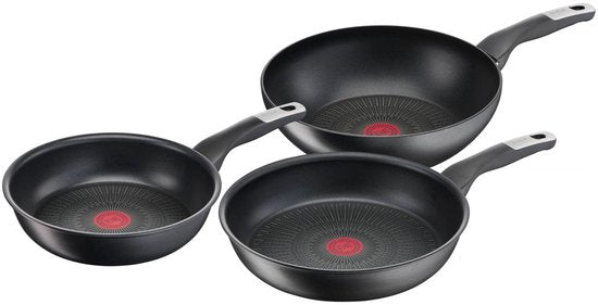 Tefal Unlimited - Pannenset - 3-delig - Inductie -3 pannen lichte gebruikssporen