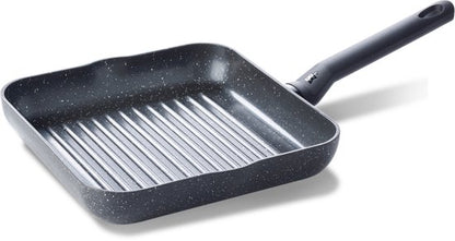 BK Universe Grillpan - 26cm - Inductie Pannen - PFAS-vrije Antikleeflaag - Keramische Bakpan - Ovenbestendig tot 160°c - Zwart