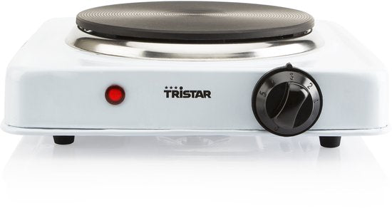 Tristar Elektrische kookplaat 1500W - KP-6185 - 1 Kookzone - Vrijstaand - Wit