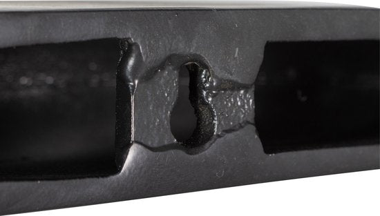 WOOOD Rock Wandplank - Aluminium - Zwart - 7x60x13