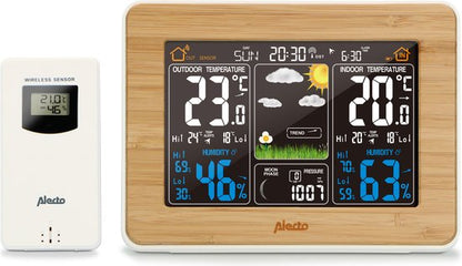 Alecto WS-1560 - Professioneel Weerstation met draadloze Buitensensor - Bamboe