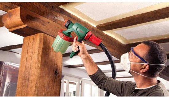 Bosch Accessoire Verfspuit - Fijnspuitpistool voor alle verfsoorten, product is lichtelijk gebruikt en de doos is beschadigd.