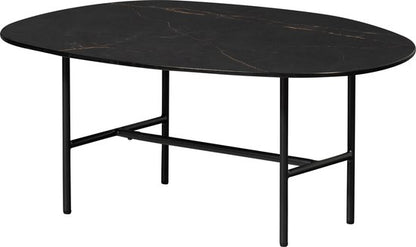 WOOOD Vajen Salontafel - Marmeren Look - Zwart - 34x80x60 cm