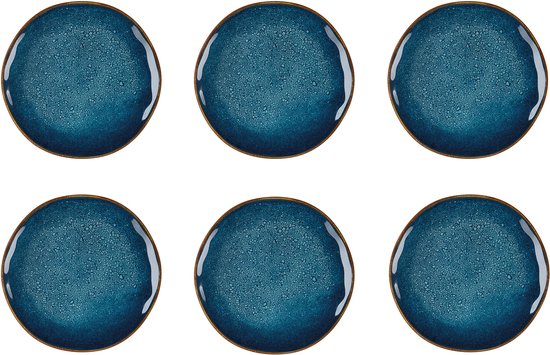 Médard de Noblat - Vertigo Denim - Dinerborden Ø27 cm - 6 delig - Vaatwasmachinebestendig