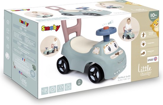 Smoby - Little Smoby auto Ride-On - Loopauto - Opbergruimte - Vanaf 10 maanden DOOS BESCHADIGD!