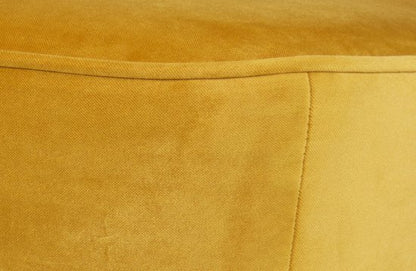 WOOOD Sara Hocker Op Poten - Velvet Stof - Oker/Geel - 56x41x36 cm