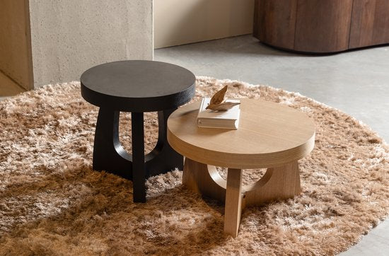 WOOOD Tala Bijzettafel - MDF Fineer - Zwart - 45x45x45 cm