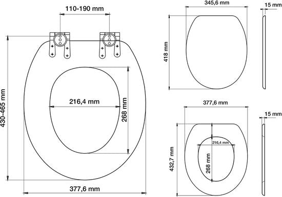Tiger Douglas - WC bril - Soft Close - MDF / FSC - Walnoot Tweede kans