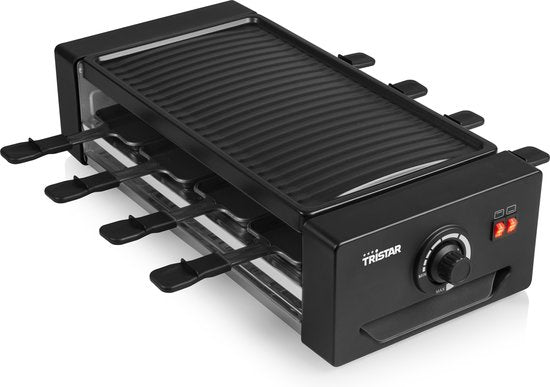 Tristar Gourmetset - RA-2736 - 1300W - Bakplaat 8 personen - Extra hittebron, Incl 6 pannetjes - PFAS-Vrij