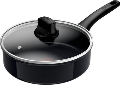 Tefal Revive Black - Hapjespan - Ø24 cm - Met Deksel - Keramisch - PFAS-vrij - Zonder verpakking