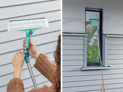 Leifheit raamwisser 4in1 - met telescoopsteel en draaiknop (110-190 cm) - 32 cm wisbreedte - click system
