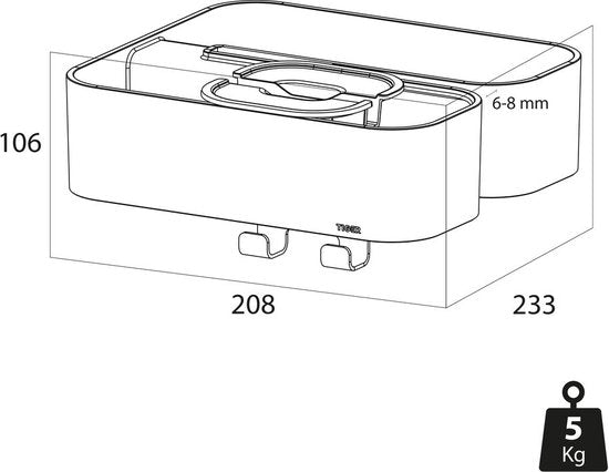 Tiger 2-Store - Douchemand voor douchewand - Zonder boren - Wit Tweede kans