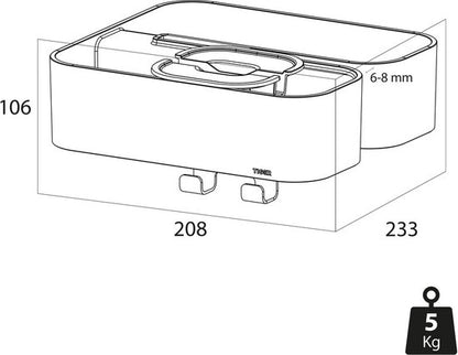 Tiger 2-Store - Douchemand voor douchewand - Zonder boren - Wit Tweede kans