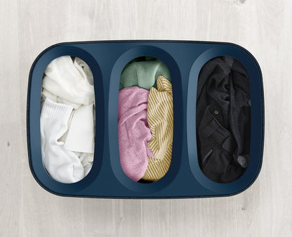 Joseph Joseph Tota Wasmand - 3 Compartimenten – Was Sorteren – 90 Liter - Zwart