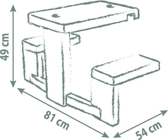 Smoby speelhuis accessoire - Picknicktafel