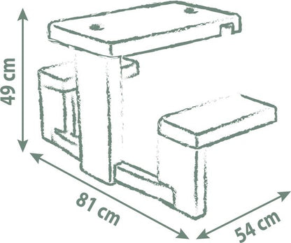 Smoby speelhuis accessoire - Picknicktafel