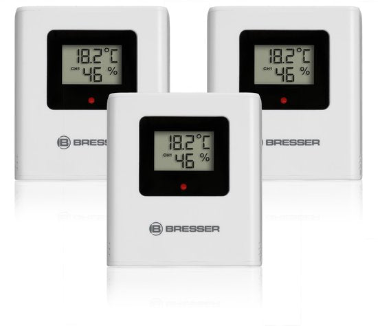 Bresser Weerstation - Quadro Invidio S - 3x Thermo-hygrometer