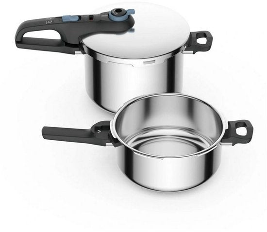 Tefal P2584301 Secure Trendy Snelkookpannen 2-delige set 4L + 6L