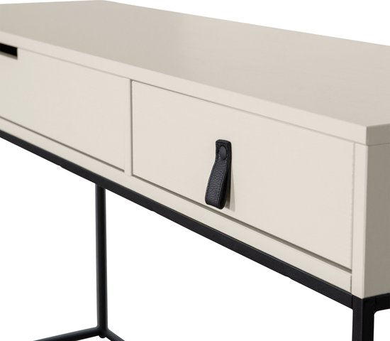 WOOOD Silas Bureau/Sidetable - Grenenhout - Dust/Beige - 74x140x40 cm