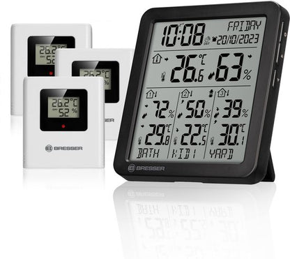 Bresser Weerstation - Quadro Invidio S - 3x Thermo-hygrometer