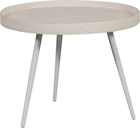 WOOOD Bounds Bijzettafel - Hout/Metaal - Naturel/Wit - 44x58x58 cm