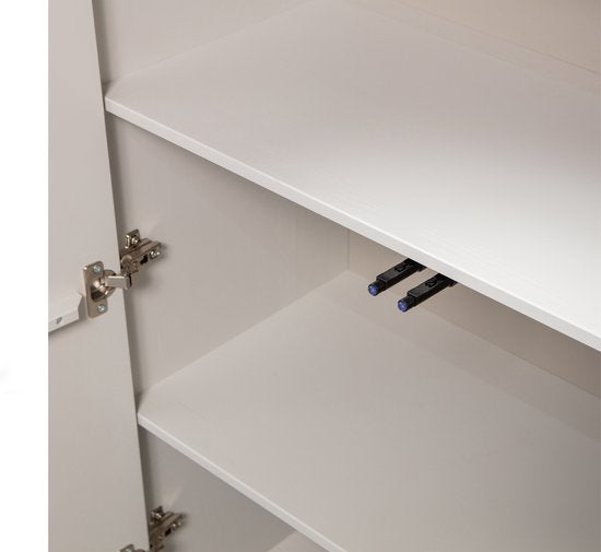 WOOOD Cadiz Opbergkast - Grenenhout - Mist/Grijs - 135x85x40 cm