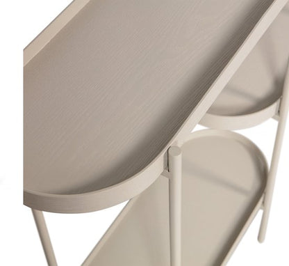 WOOOD Noan Sidetable - Hout/Metaal - Beige - 80x90x28 cm