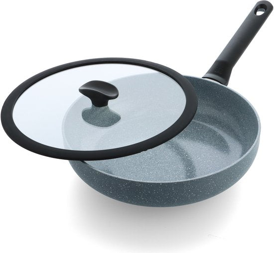 BK Blue Label Granite Keramische Antiaanbak Hapjespan Ø28cm – 2.9L – PFAS-vrij – Inductie Hapjespan –Ovenbestendig tot 160°C