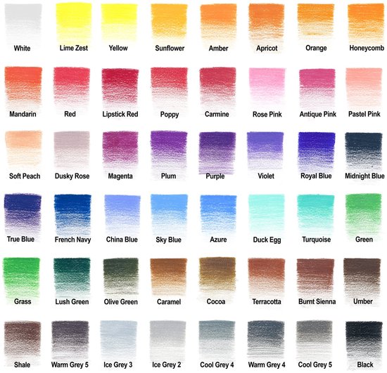 Winsor & Newton 0490014 Studio Collection Kleurpotloden Set 48 stuks – Dikcores Wax-Based Tekenpotloden in Metalen Blik