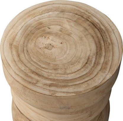 WOOOD Bikkel Kruk - Hout - Naturel - 40x28x28 cm