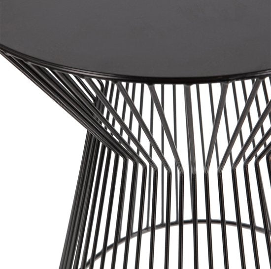 WOOOD Suus Bijzettafel - Metaal - Zwart - 46x Ø35 cm