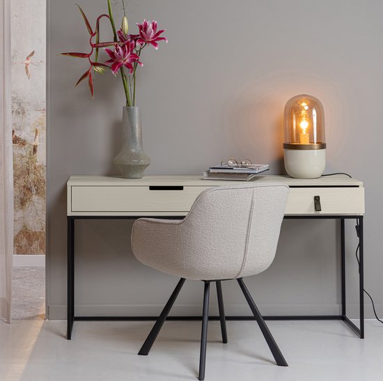 WOOOD Silas Bureau/Sidetable - Grenenhout - Dust/Beige - 74x140x40 cm