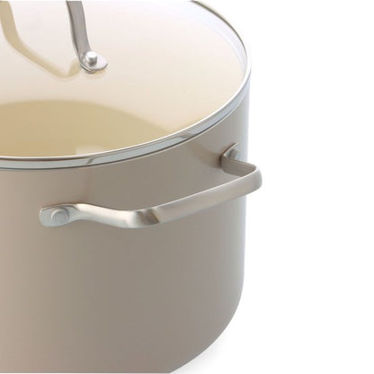 GreenChef Nordics keramische inductie soeppan met deksel 24cm/7.6L - PFAS-vrij - Inductie pan