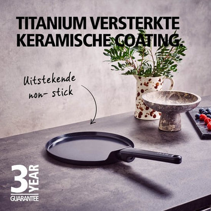 Brabantia VANTA Pannenkoekenpan - Ø 24 cm – Ergonomisch en licht - 100% PFAS vrij- Trendy design