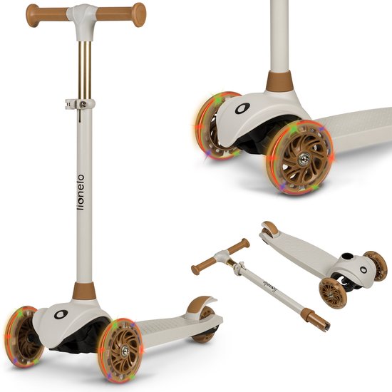 Lionelo Jessy Kinderstep - 3 wielen Step - Speelgoed voor kinderen van 3+ - tot 50kg - LED verlichting in de wielen