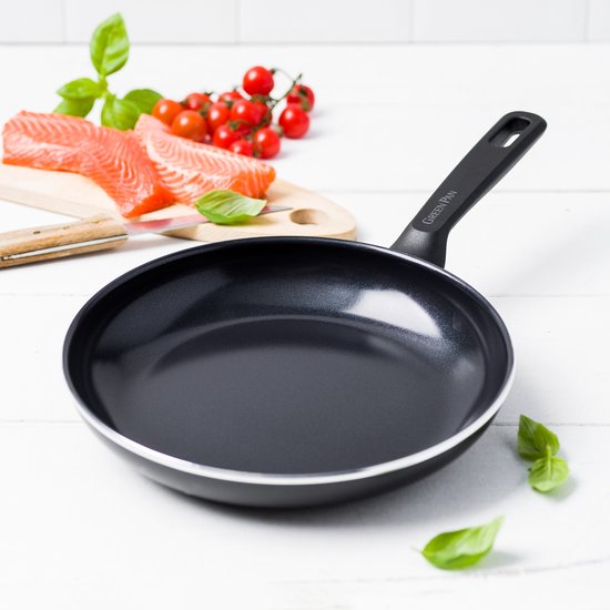 GreenPan Memphis Koekenpan 24cm - PFAS-vrije antikleeflaag – Koekenpan inductie - Keramische koekenpan Zonder verpakking