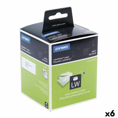 Printer Labels Dymo 99012 LabelWriter™ 36 x 89 mm White Black 5 doosjes ipv 6!