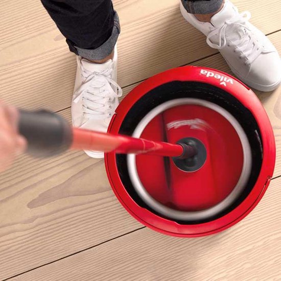 Vileda Spin&Clean - Mopset - Altijd schoon pad - Plooibare kop in microvezels 2in1