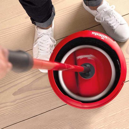 Vileda Spin&Clean - Mopset - Altijd schoon pad - Plooibare kop in microvezels 2in1