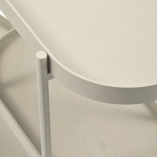 WOOOD Noan Sidetable - Hout/Metaal - Beige - 80x90x28 cm