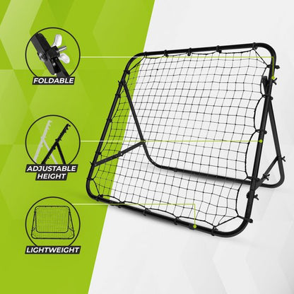 VirtuFit Verstelbare Rebounder - 100 x 100 cm - Inklapbaar - Incl. 4 grondankers - Multifunctioneel - Kickback / Tchouck / Voetbal Bouncer