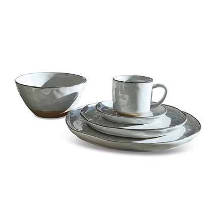 LOBERON Servies set van 30 Biarré grijs